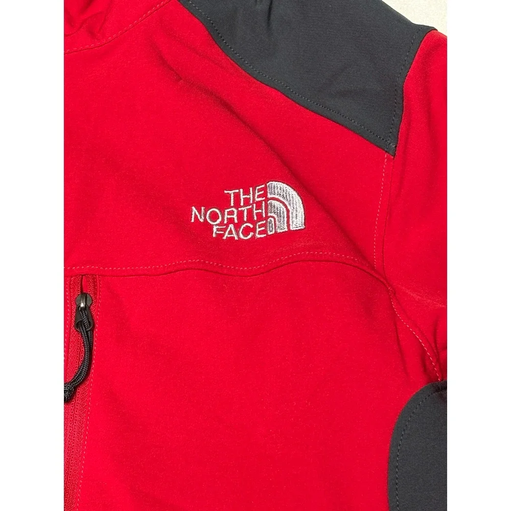 The North Face Mens Apex Softshell Jacket Red Black Full‎ Zip Size S